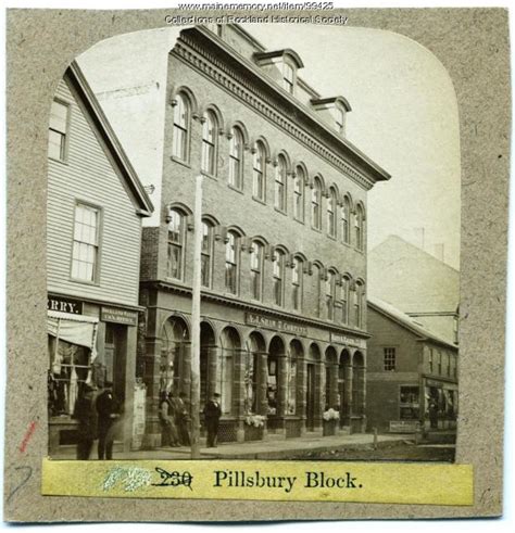 Pillsbury Block Rockland Ca 1875 Maine Memory Network