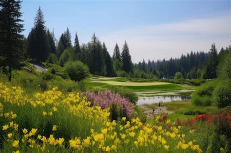 Un Encantador Campo De Golf Panor Mico Creado Con Ia Generativa Foto