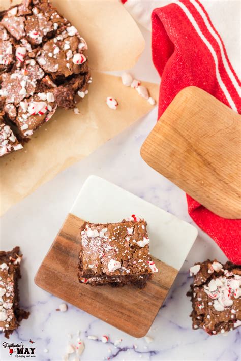 Peppermint Candy Cane Brownies Stephanie S Way