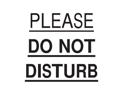 Free Printable Do Not Disturb Sign Templates [pdf Word]