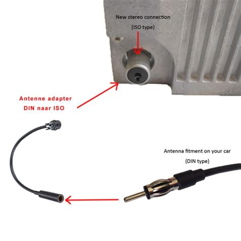 Autoradio Antenne Adapter Din Naar Iso Cm Kabel Haaks