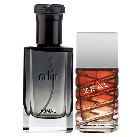 Ajmal Carbon Edp Citrus Spicy Perfume Ml For Men And Zeal Edp