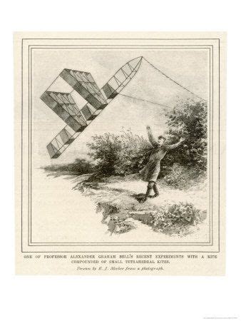 Graham Bell S Poster Kite Giclee Painting Alexander Graham Bell