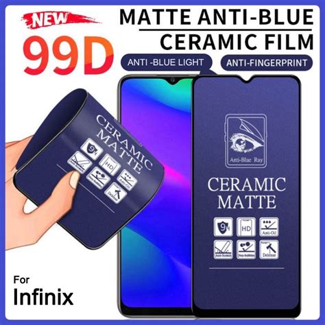 Jual Tempered Glass Ceramic Matte Blue Light Infinix Smart