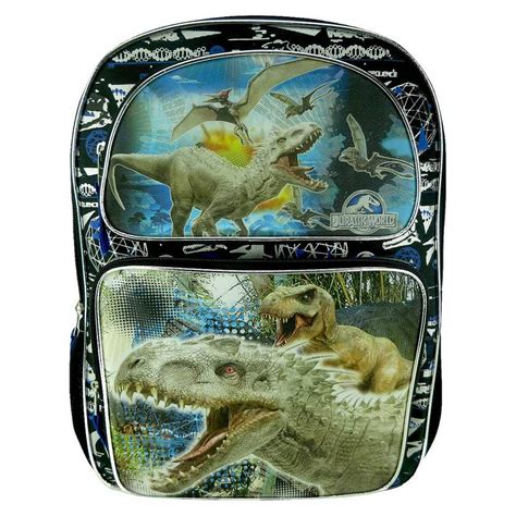 Universal Jurassic World Backpack Dinosaurs 16 Travel School Back