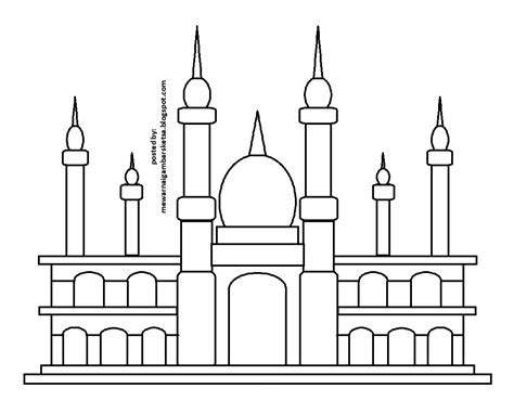 837 Gambar Masjid Untuk Mewarnai Free Download Myweb