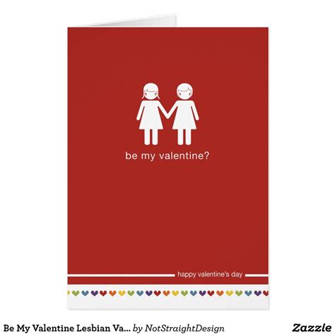 Be My Valentine Lesbian Valentines Day Card Holiday