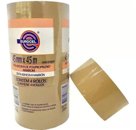 Fita Adesiva Marron Para Empacotamento 45mmx45m C 04 Uni Frete grátis