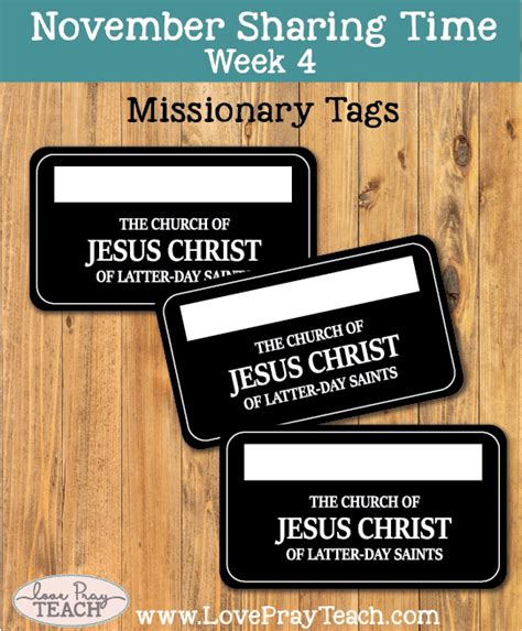 Printable Lds Missionary Name Tag