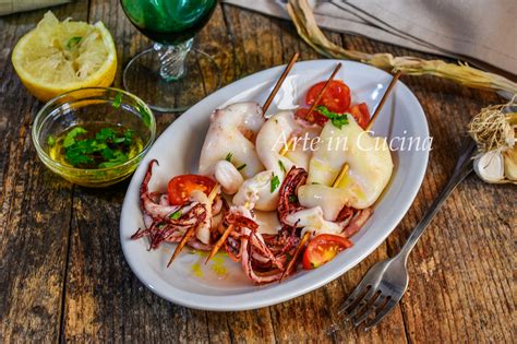 SPIEDINI DI CALAMARI Ricetta Veloce A Base Di Pesce