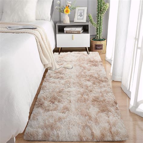 Amazon YUFANUHO 2x6 Feet Beige Runner Rugs For Bedroom Beige Tie