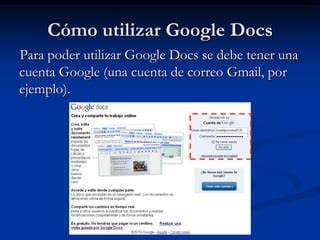 Introducción a google docs PPT