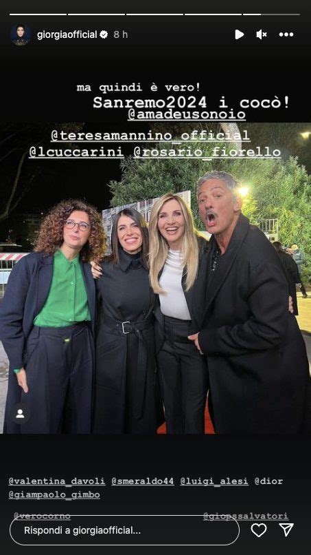 Le Co Conduttrici Di Sanremo Cuccarini Giorgia E Mannino Dopo L