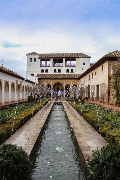 Details of the Architecture and Landscapes in Alhambra Palace Stock Image - Image of ancient ...