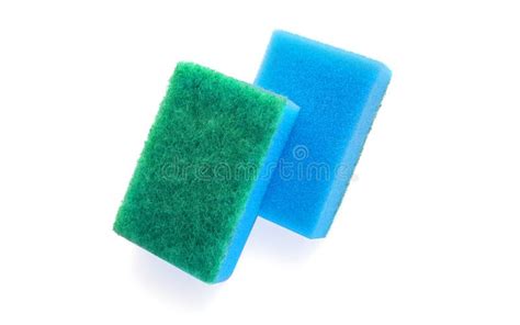 Double Sided Dish Scrubber Isolated On A White Background Stock Image