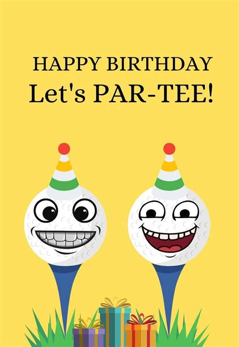 Happy Birthday Golf Card Printable Printable Templates Free Golf Themed Birthday Card Birthday