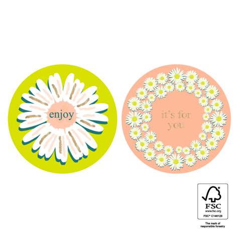 Daisies Stickers On Roll • House Of Products B2b