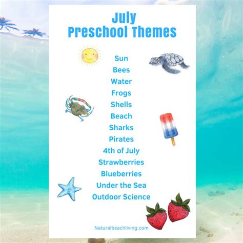 July Preschool Themes With Lesson Plans And Activities Natural Beach