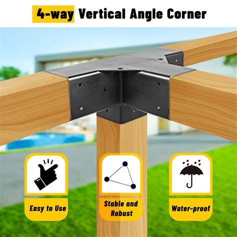 Fmhotu 4 Way Pergola Bracket 4x4 2 Set Woodwork Diy