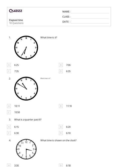 50 Elapsed Time Worksheets For 5th Class On Quizizz Free And Printable