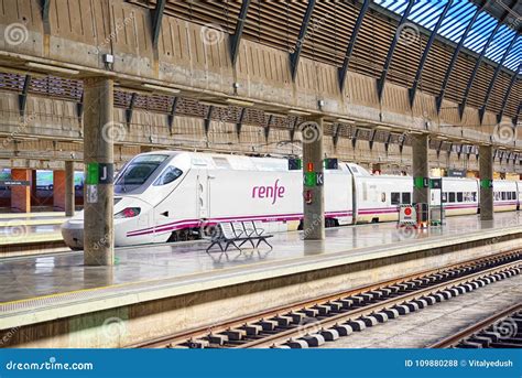 Modern Hi Speed Passenger Train Of Spanish Railways Company Renf