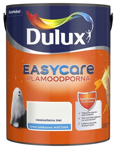 Farba Dulux Easy Care Nieskazitelna Biel L Farba Do Cian Cena