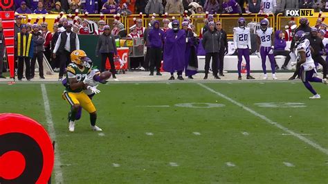 Minnesota Vikings Cornerback Mekhi Blackmon Breaks Up Pass As Green Bay