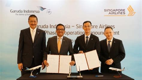 Garuda Indonesia And Singapore Airlines Strengthen Commercial