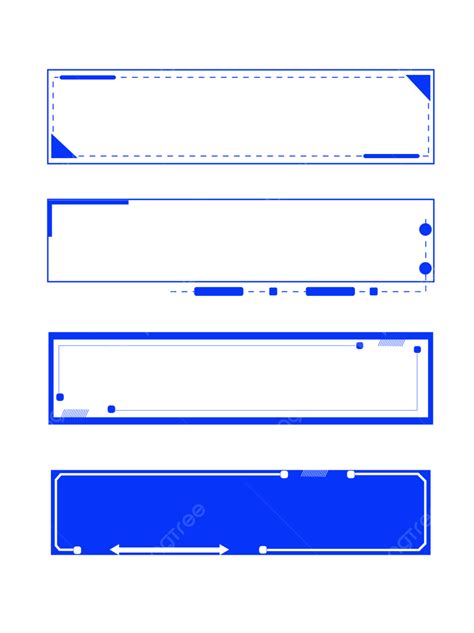 Cuadro De Título De Cuadro De Texto De Borde Decorativo Geométrico De Tecnología Empresarial Png