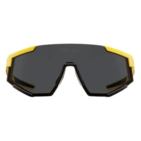 Prada Linea Rossa Impavid Mask Sunglasses Yellow Slate Gray Prada Collection