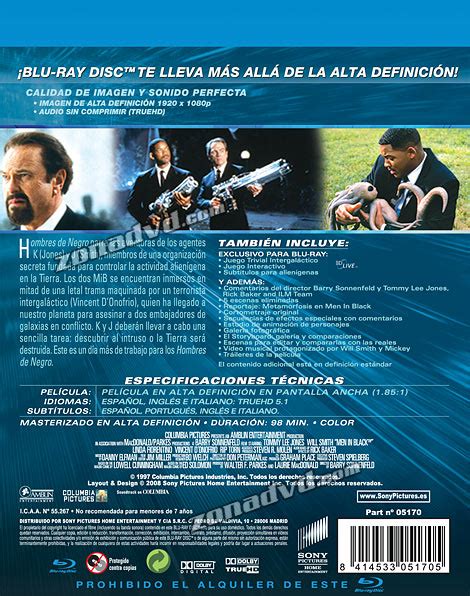 Car Tula De Men In Black Blu Ray