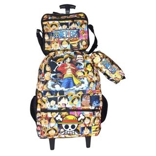 Mochila One Piece Luffy Rodinhas Lancheira T Rmica E Estojo Shopee Brasil