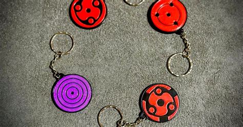 Madara Mangekyo Sharingan And Eternal Mangekyo Keychain Llavero