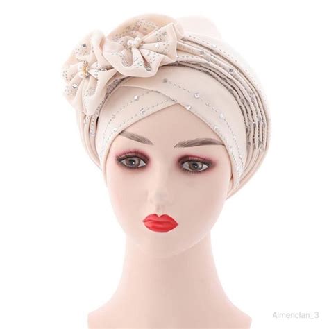 Turban africain pour femmes foulard réglable hijab couvre cheveux