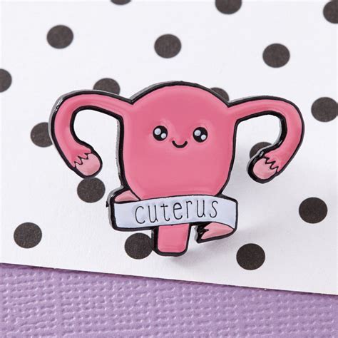 Cuterus Enamel Pin Cuterus Pin Lapel Pin Uterus Feminist Etsy