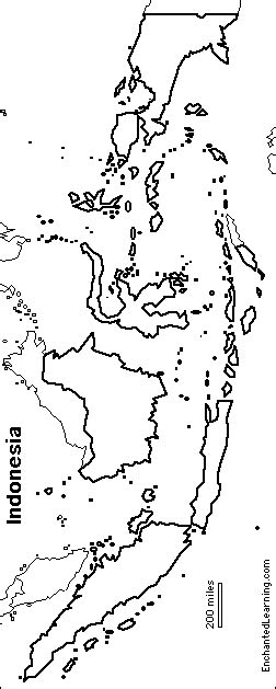 Outline Map Indonesia - EnchantedLearning.com