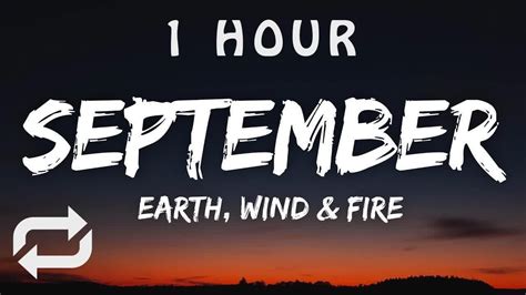 Earth Wind Fire September Lyrics 1 HOUR YouTube