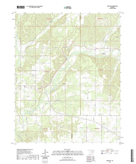 Proctor Oklahoma Us Topo Map Mytopo Map Store