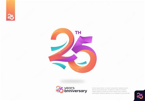 Premium Vector | Number 25 logo icon design, 25th birthday logo number, anniversary 25