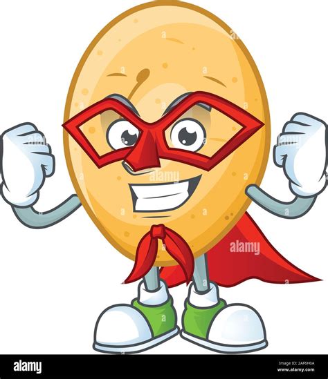 A Cartoon Of Potato With Super Hero Costume Stock Vector Image And Art