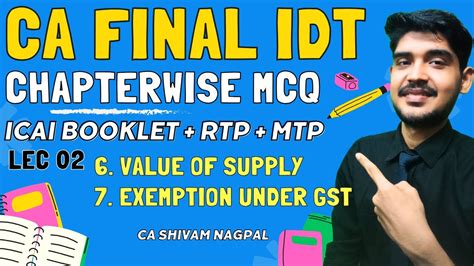 CA Final IDT MCQ Chapter Wise Series For Nov 23 Lec 02 CA Final IDT