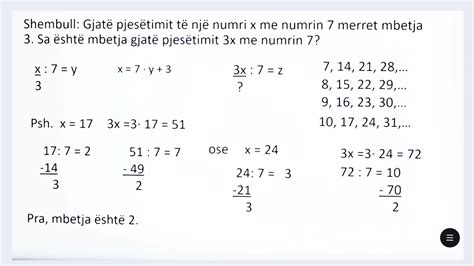 6 02 010 Java 3 Matematikë Pjestimi I Numrave Natyrorë 1 Youtube