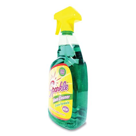 Sparkle Green Formula Glass Cleaner 33 8 Oz Bottle Mac Janitorial Supply Inc