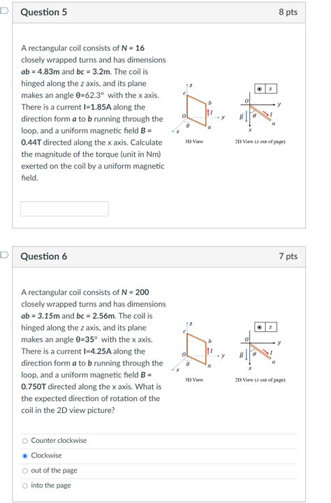 Solved A Rectangular Coil Consists Of N Closely Wrapped Chegg