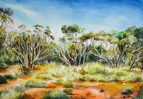 Australian Landscape Bush Watercolour Painting Australian - Etsy Australia