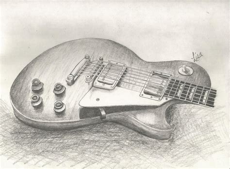 Realistic Electric Guitar Drawing | Guitar Information