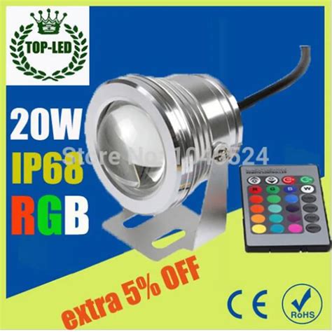 20w 12v 수 중 Rgb Led 빛 방수 Ip68 분수대 램프 Lights16 색 변경 Ir 원격 컨트롤러 Led 자리 조명