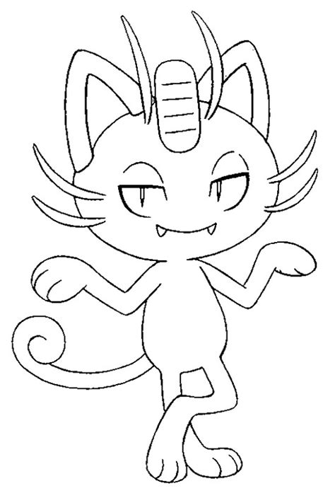 Coloriage Pok Mon Formes Alola Miaouss Forme D Alola