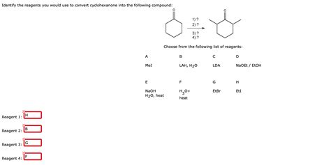 Solved Identify The Reagents You Would Use To Convert Chegg