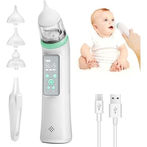 Mouche Bebe Electrique Aspirateur Nasal pour Bébé Nettoyeur de Nez